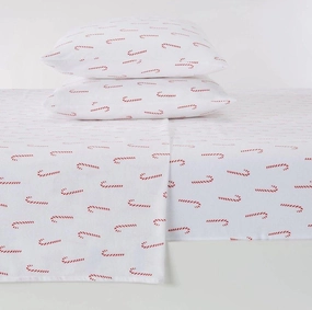 Candy Cane Sheet Set - Twin pillow inserts, mattress pad