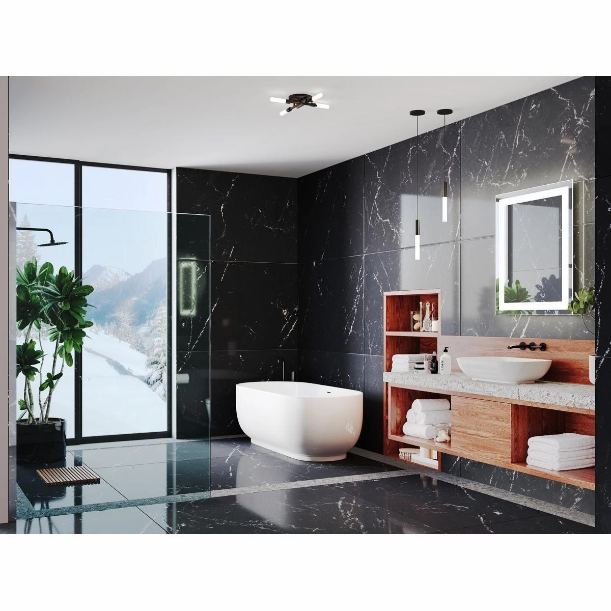 Captarent LED 1-Light LED Mirror