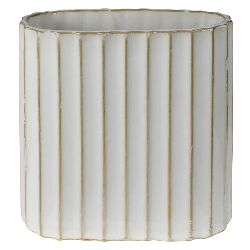 Caro Ribbed Vase, Ceramic - Sm Vase,Ceramic Vase