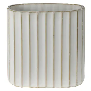 Caro Ribbed Vase, Ceramic - Sm Vase,Ceramic Vase