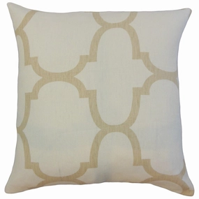 Cascade Geometric Euro Sham Ivory pillowcases,cotton pillow covers,bed linen