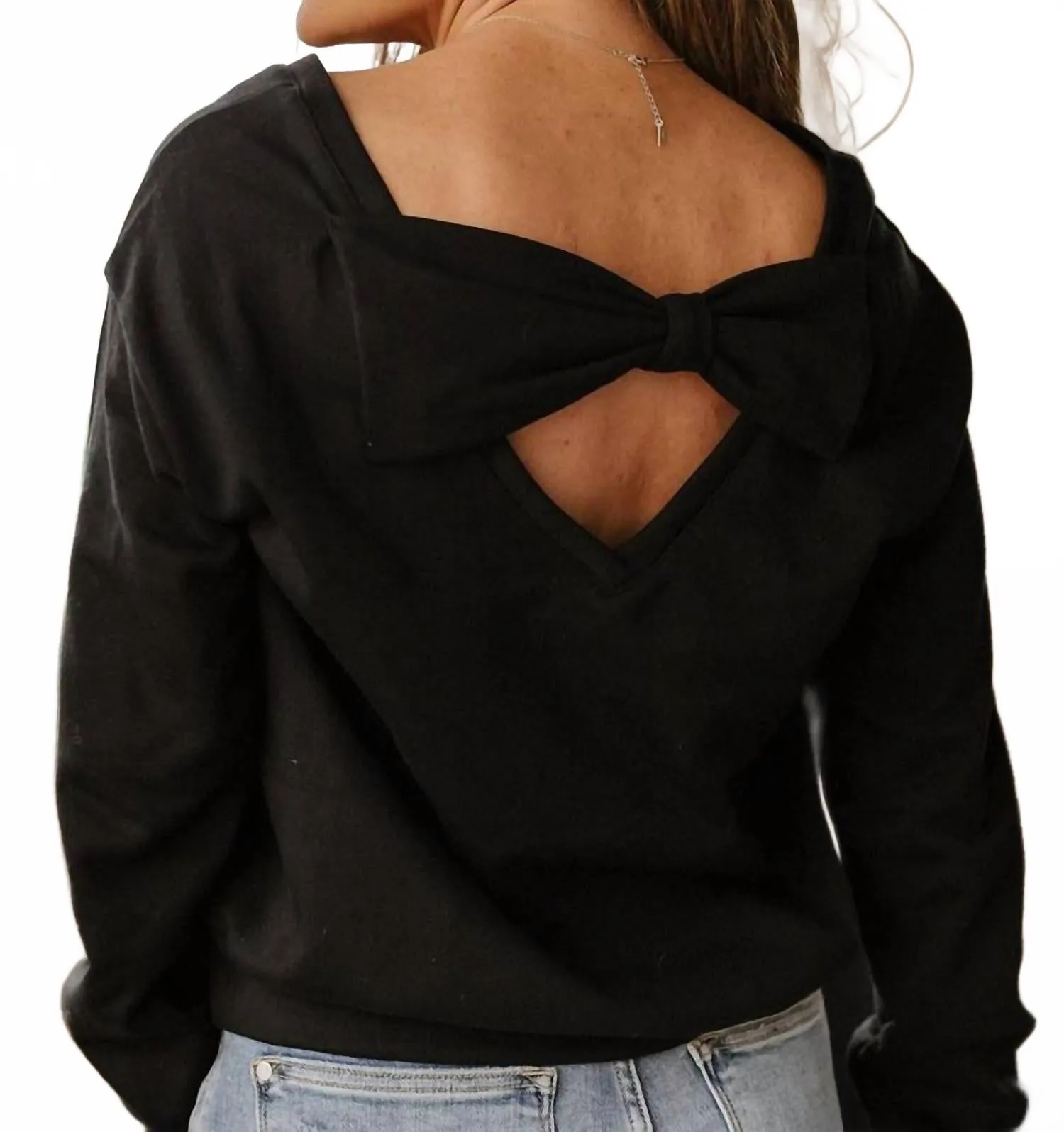 Caston Bowknot Sweatshirt In Black
