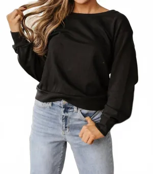 Caston Bowknot Sweatshirt In Black