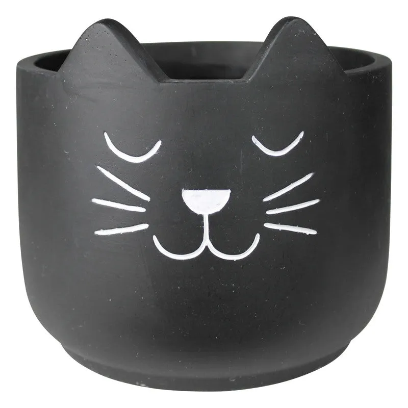 Cat Cachepot, Cement - Lrg Vase,Ceramic Vase