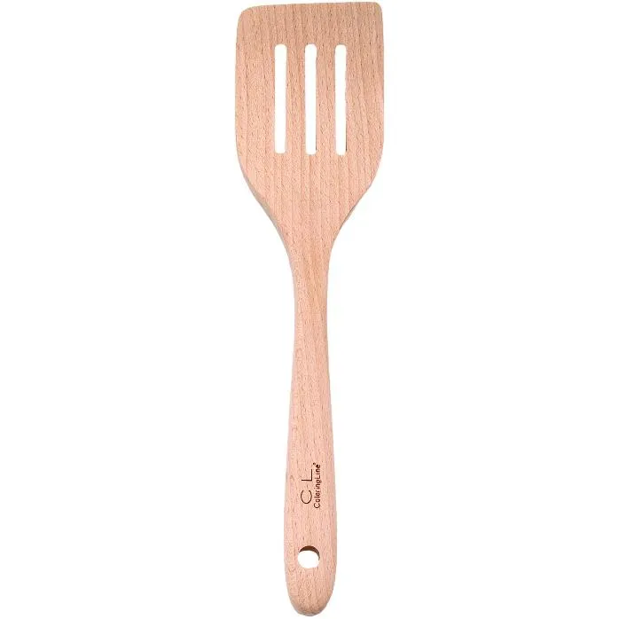 Catering Line 30cm Thick Wooden Slotted Spatula 5002/F kitchen storage, pantry organizer