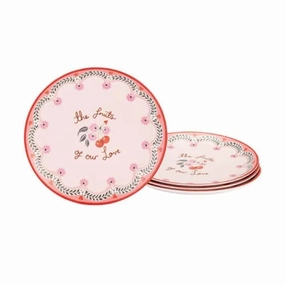 Cath Kidston Cherry Set of 4 Melamine Side Plates Kitchen,modern kitchen essentials