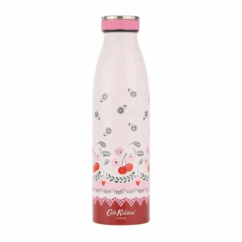 Cath Kidston Cherry White Stainless Steel Bottle 460ML Kitchen,modern kitchen essentials