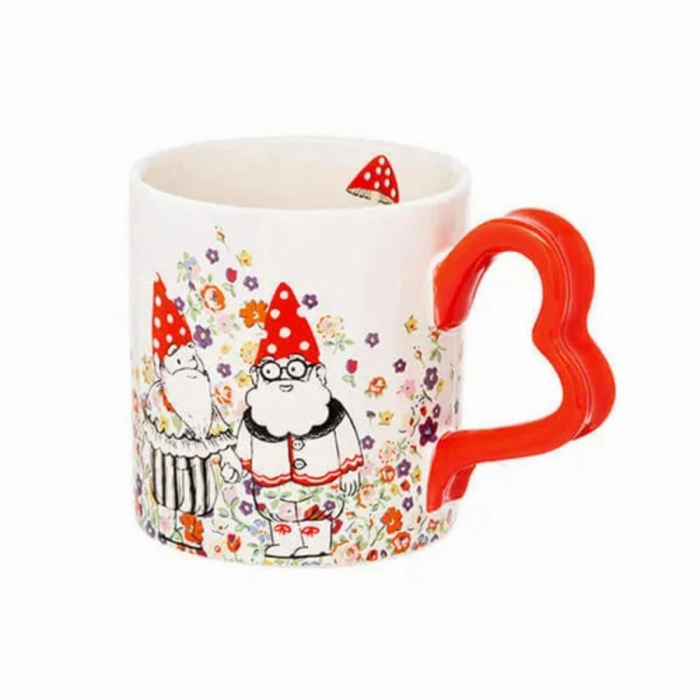 Cath Kidston Gnomes Heart-Shaped Handle Mug