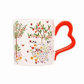 Cath Kidston Oh My Heart Heart-Shaped Handle Mug Kitchen,modern kitchen essentials