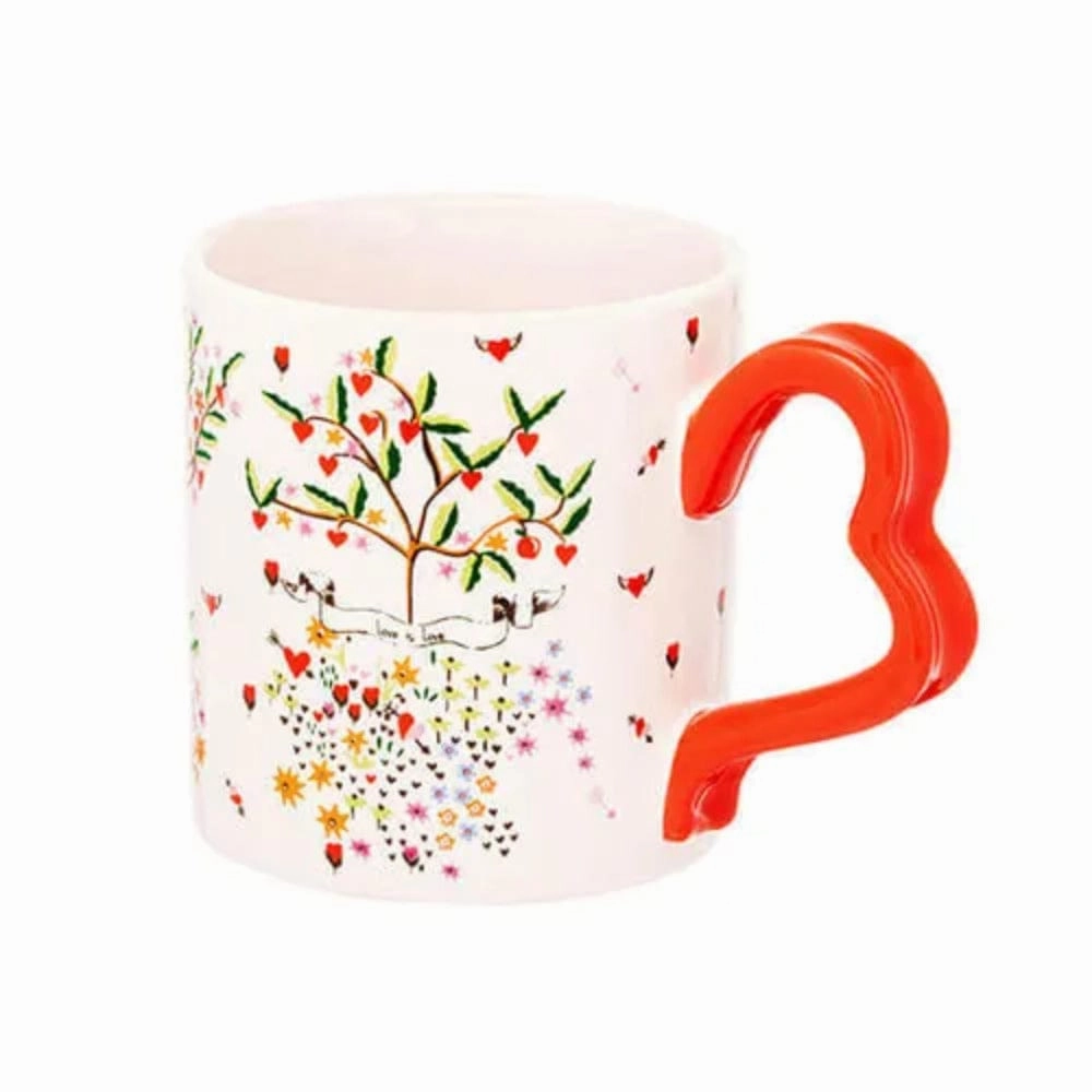 Cath Kidston Oh My Heart Heart-Shaped Handle Mug