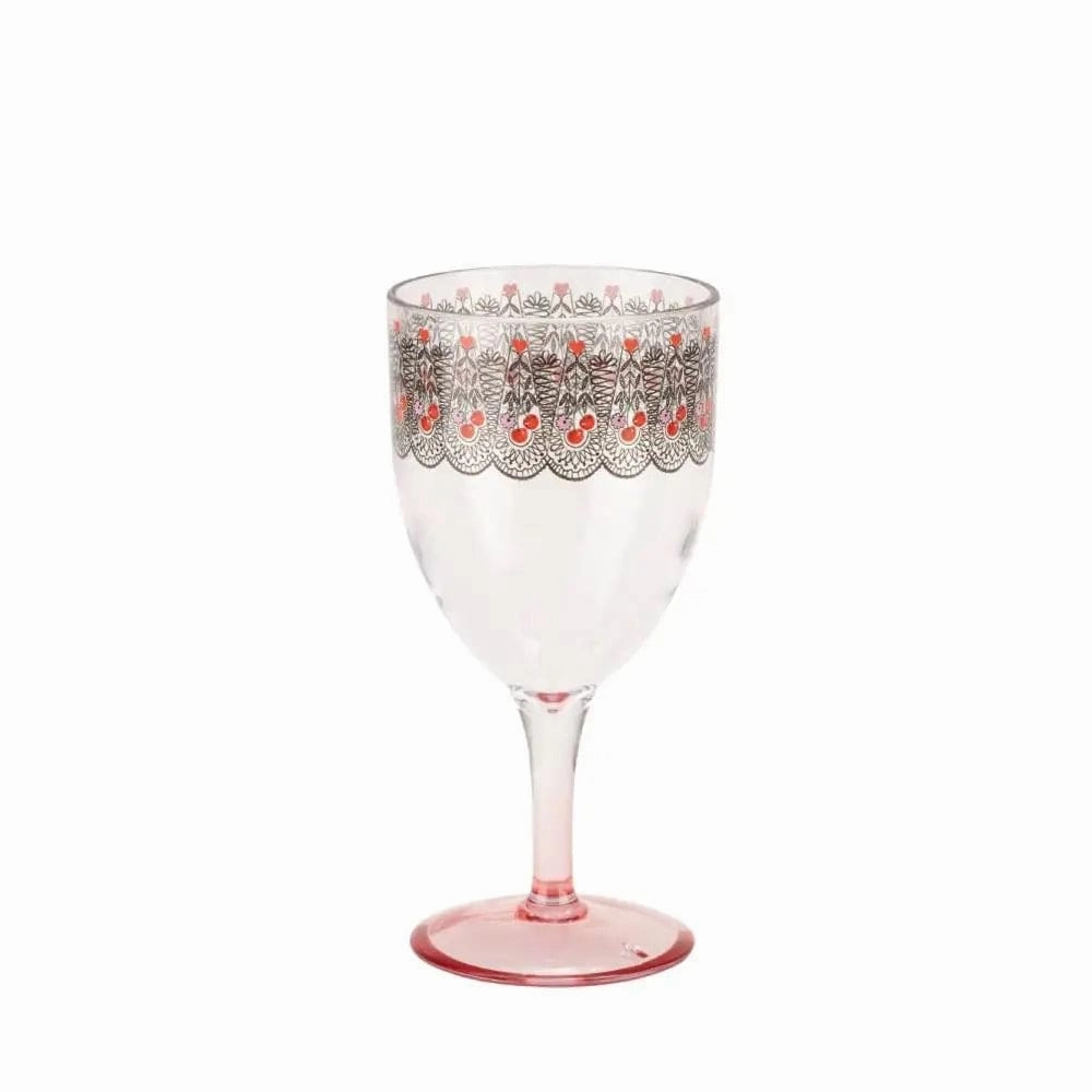 Cath Kidston Picnic Wine Glass 350ml In Cherry White Kitchen,modern kitchen essentials
