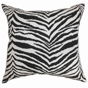 Cecania Zebra Print Euro Sham Black White pillowcases,cotton pillow covers,bed linen