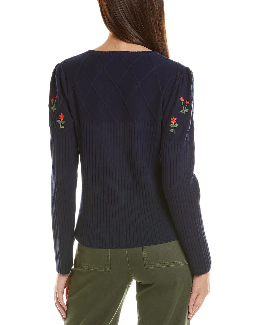 CeCe Embroidered Sweater
