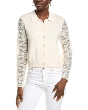 CeCe Lace-Sleeve Cardigan