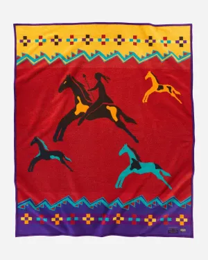 Celebrate the Horse Pendleton Blanket storage cart, utility cart