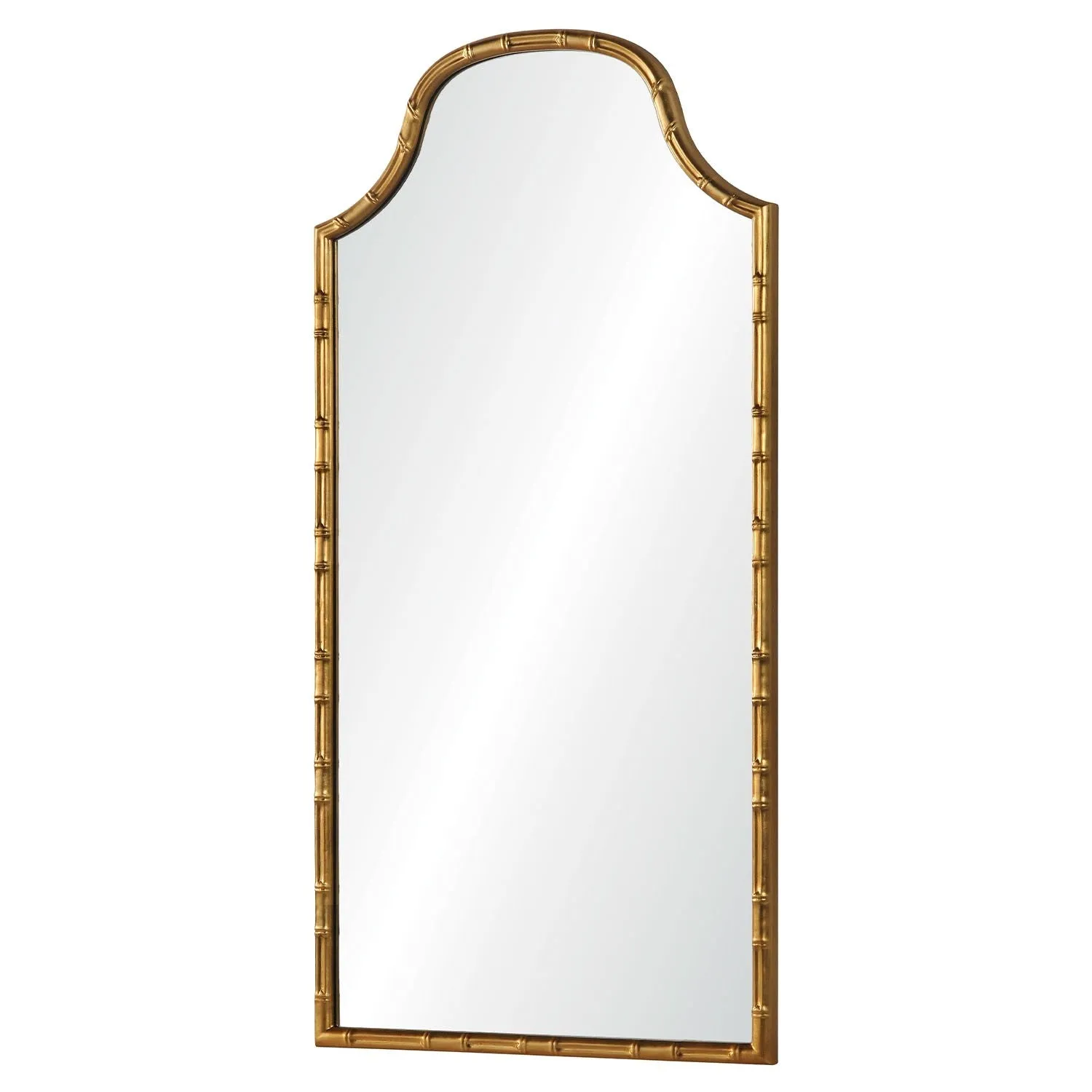 Celerie Kemble Aged Gold Leaf Bamboo Mirror