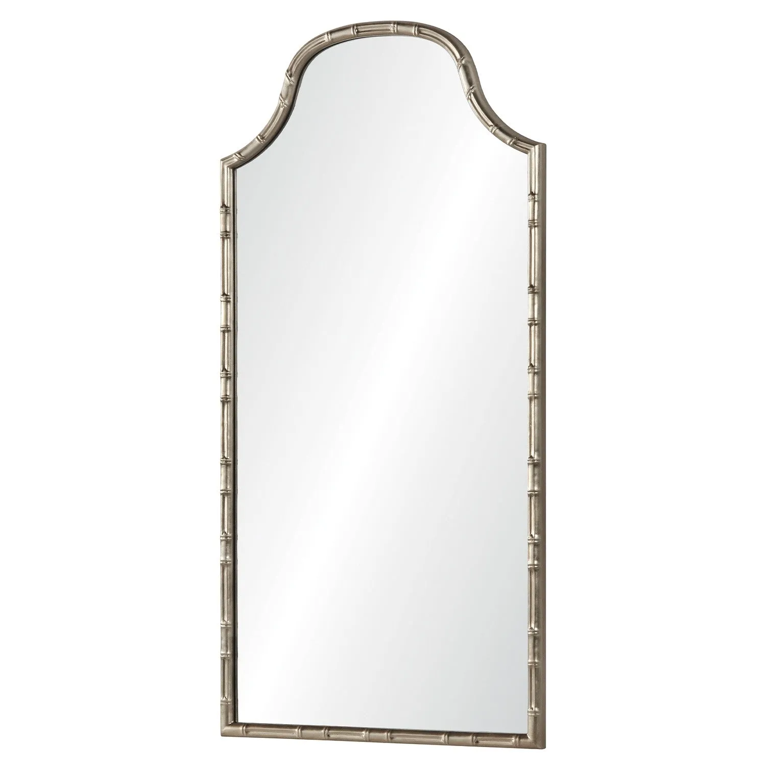 Celerie Kemble Aged Silver Leaf Bamboo Mirror