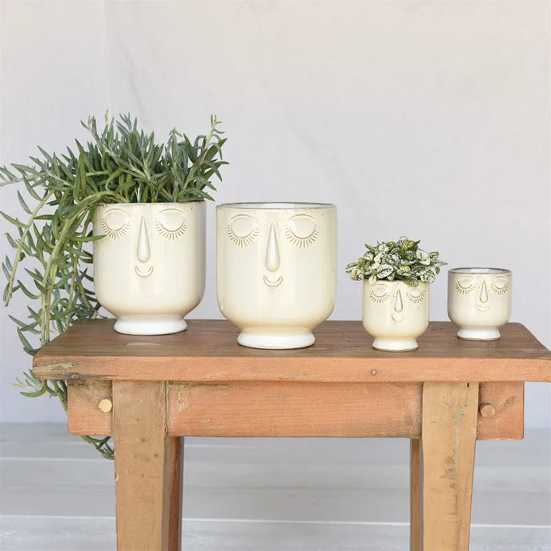 Celia Cachepot, White, Ceramic - Sm - Fancy White