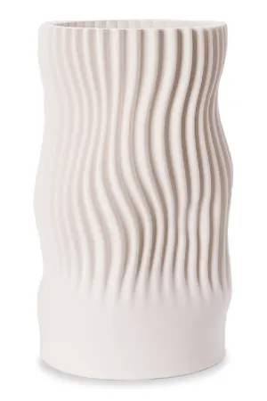 Ceramic Wave-Textured Vase | Liang & Eimil Imera Vase,Glass Vase