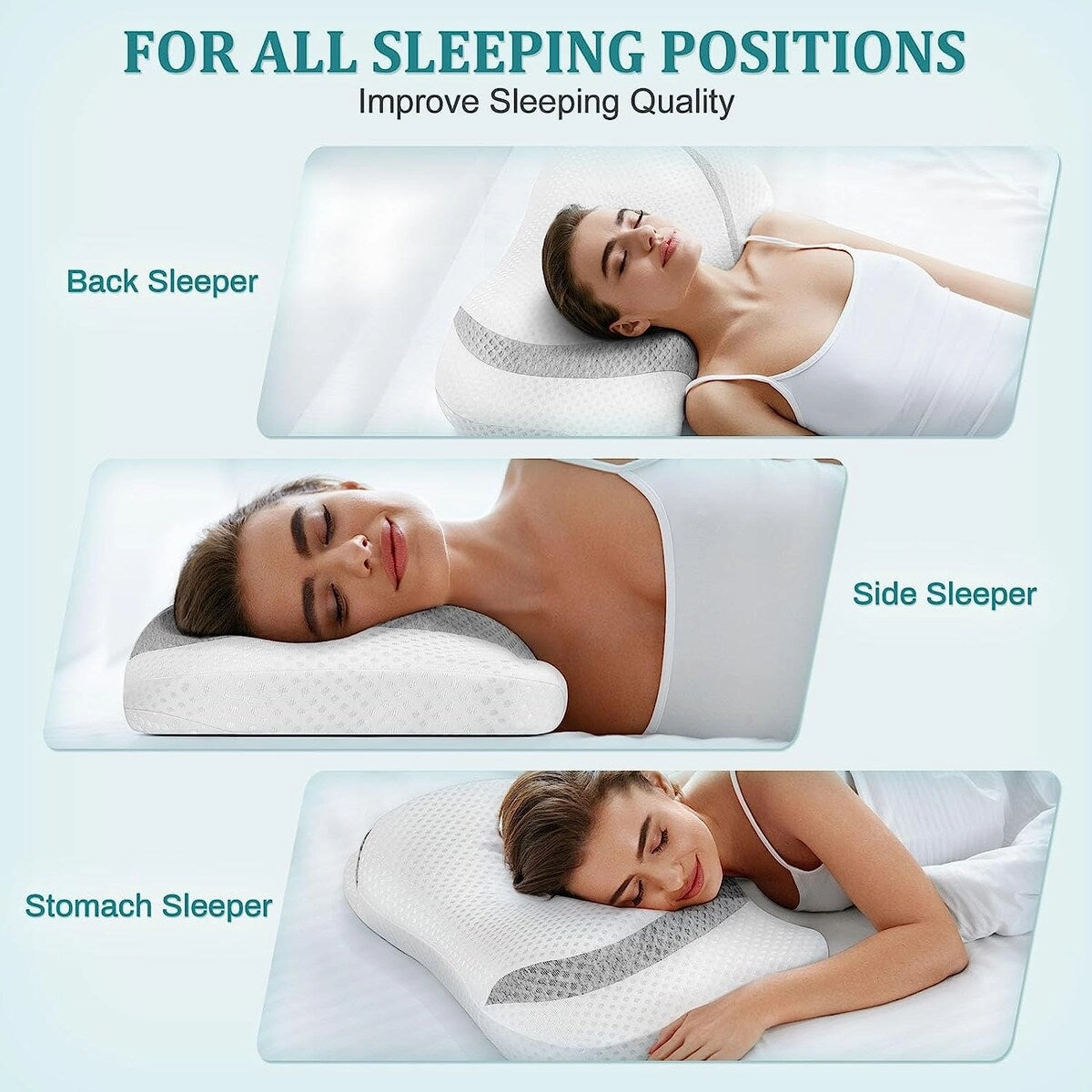 Cervical Memory Foam Pillow for Neck ,Washable Pillowcase