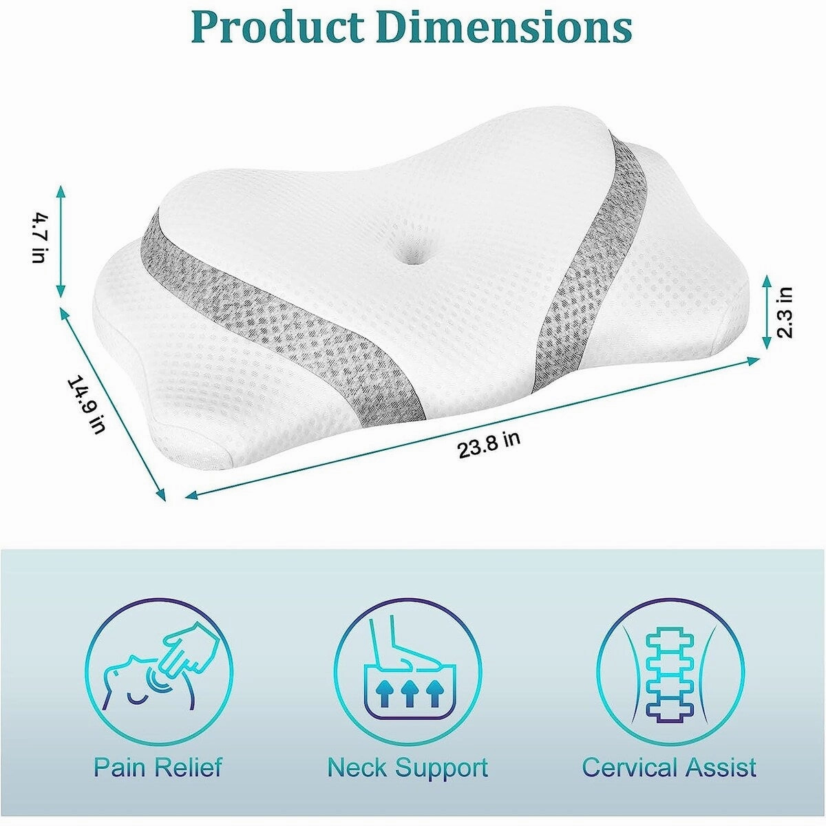 Cervical Memory Foam Pillow for Neck ,Washable Pillowcase