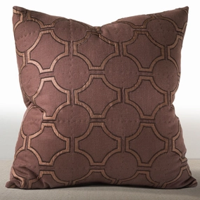 Chauran Francheschi Espresso Silk Embroidered Unfilled Euro Sham pillowcases,cotton pillow covers,bed linen