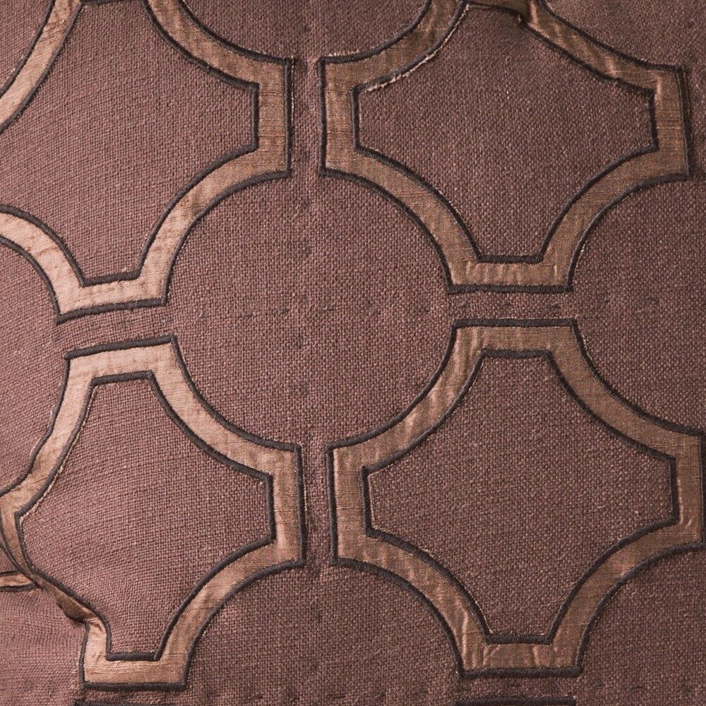 Chauran Francheschi Espresso Silk Embroidered Unfilled Euro Sham
