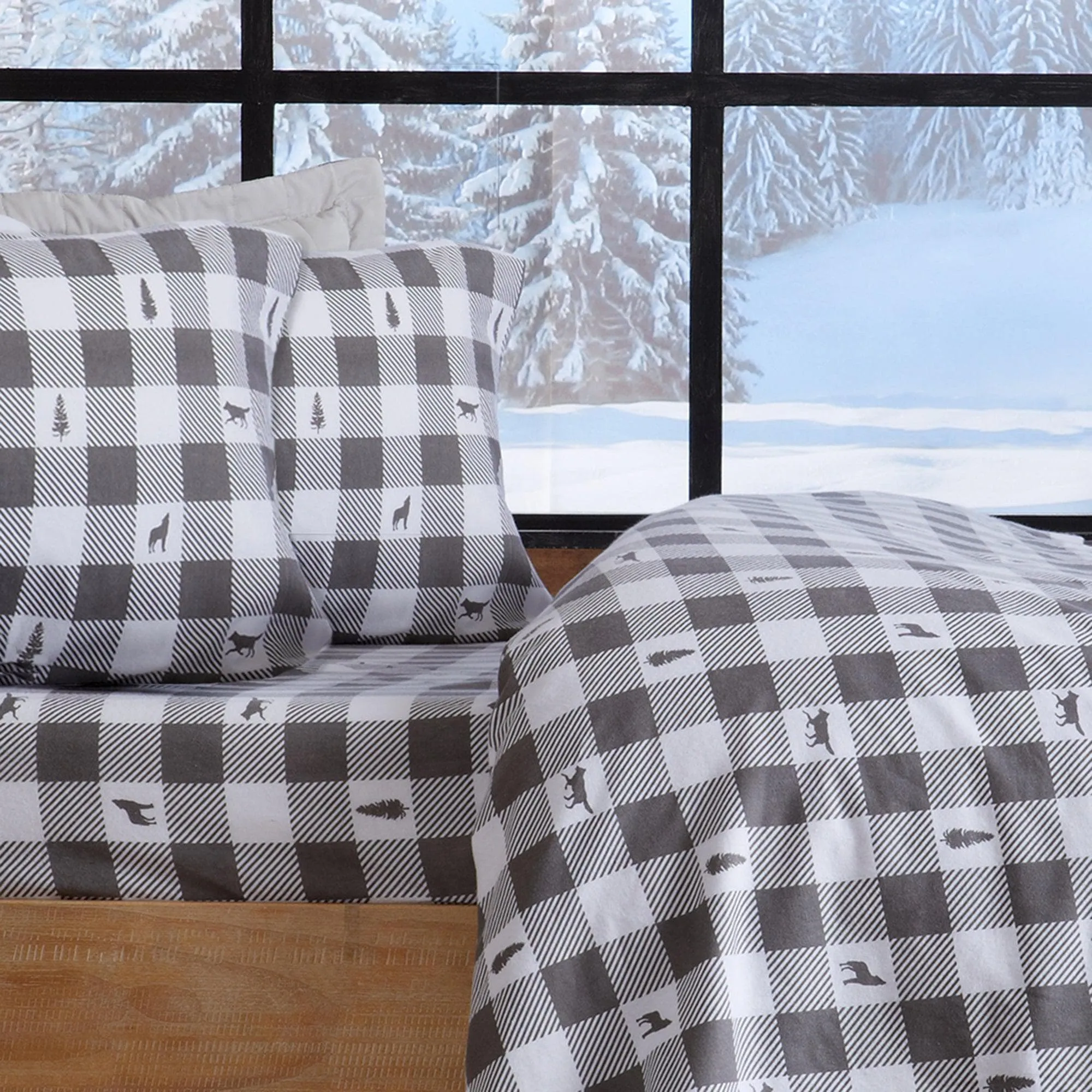 Checkered Lodge Cotton Sheet Set