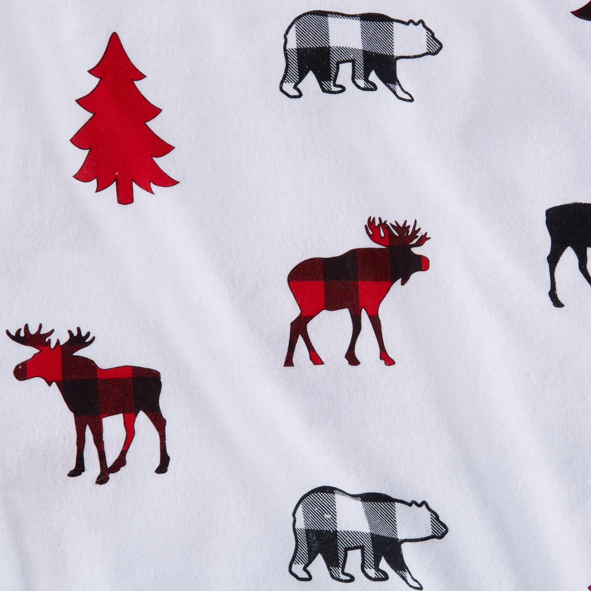 Checkered Moose Cotton Sheet Set