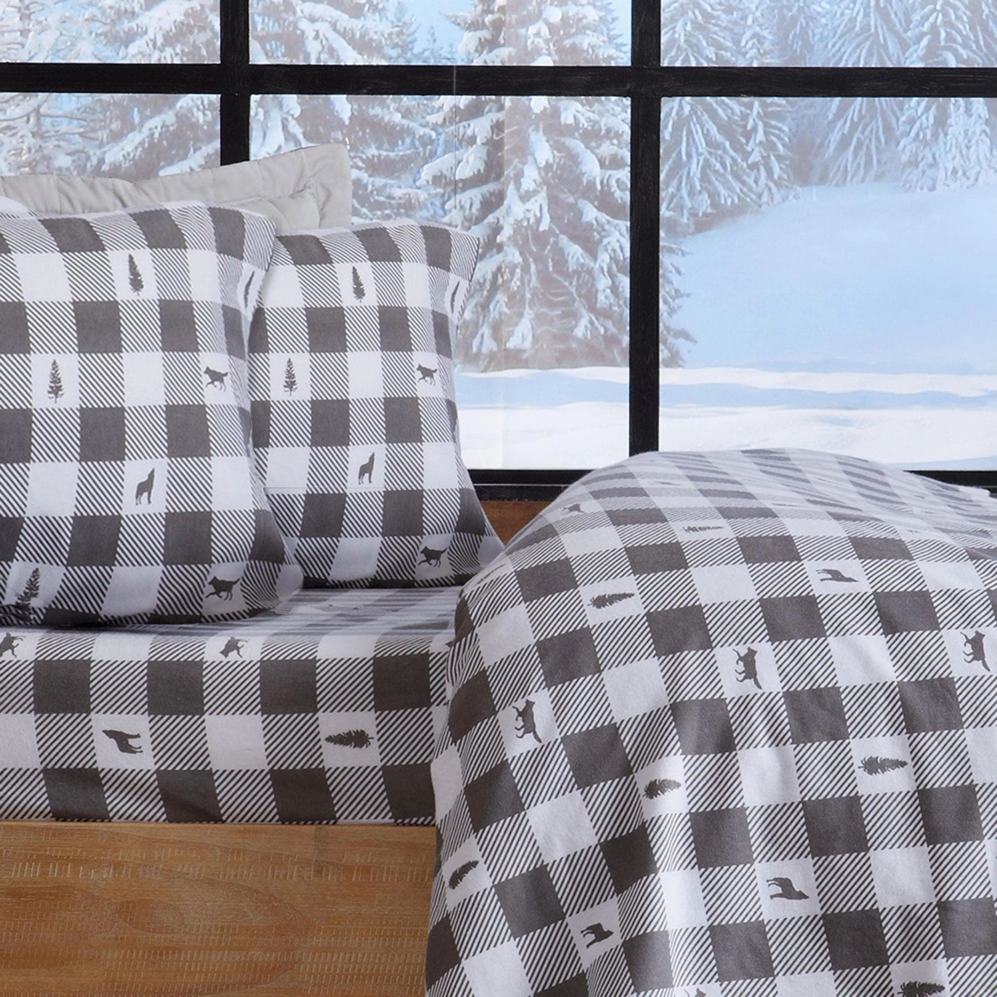 Checkered Lodge Cotton Sheet Set