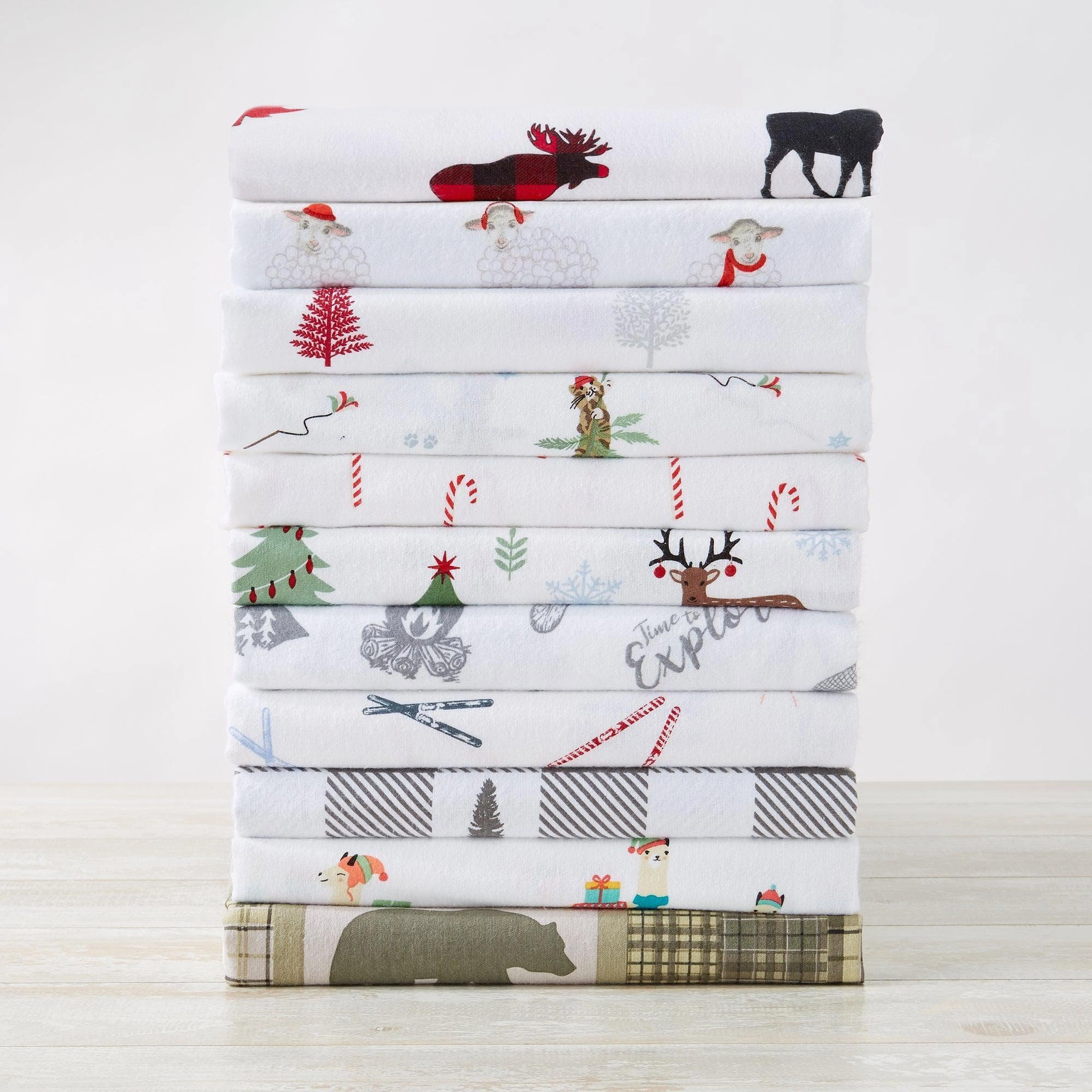 Checkered Moose Cotton Sheet Set