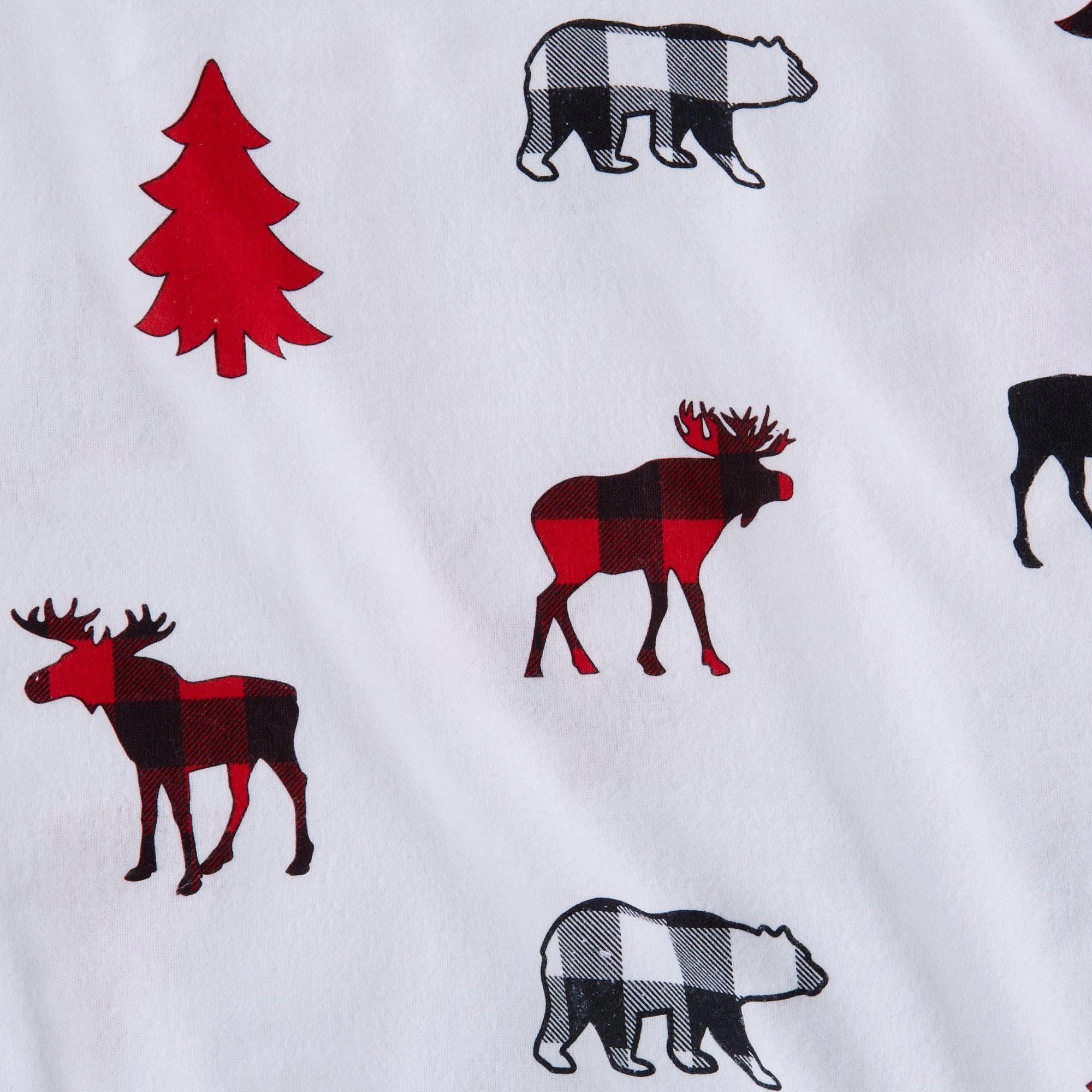 Checkered Moose Cotton Sheet Set