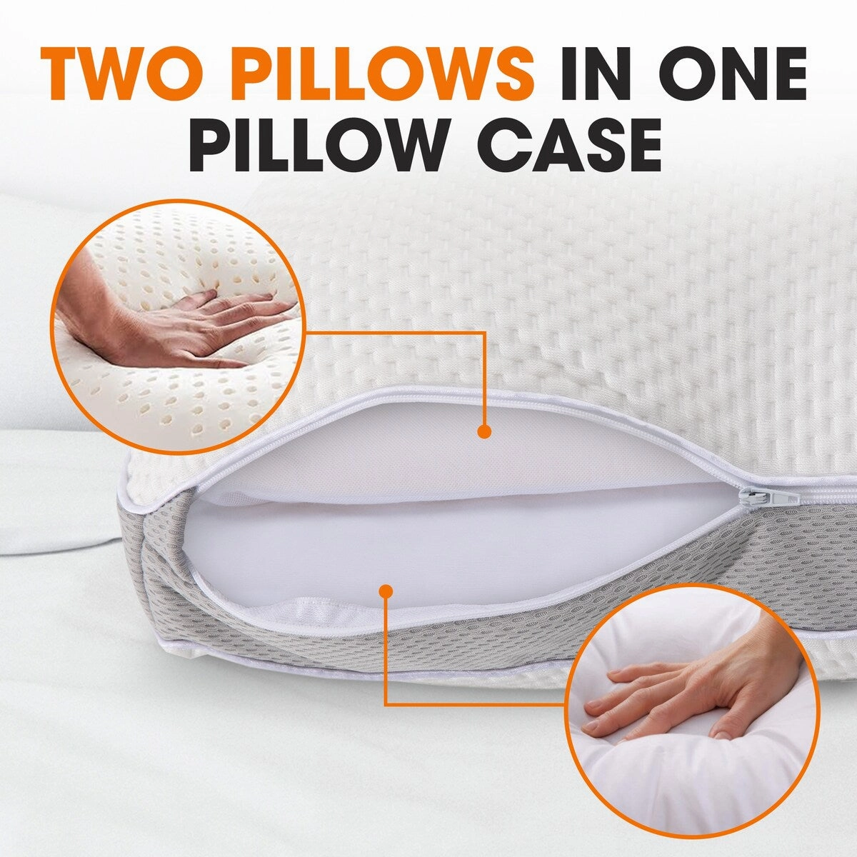 Cheer Collection Dual-Sided Memory Foam Sleeping Bed Pillow