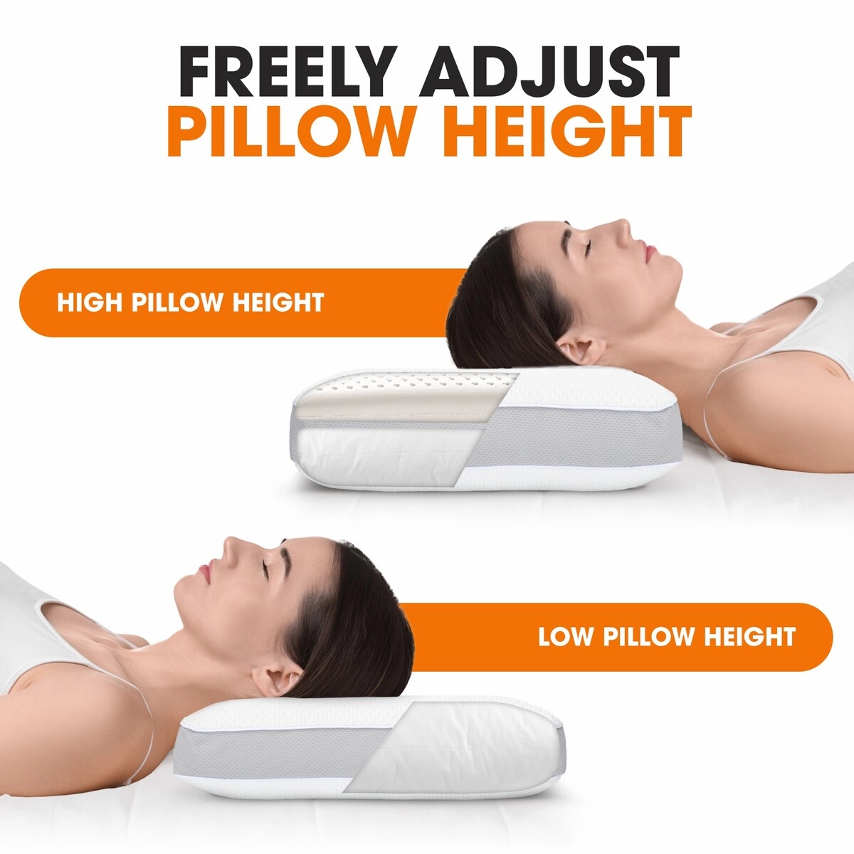 Cheer Collection Dual-Sided Memory Foam Sleeping Bed Pillow
