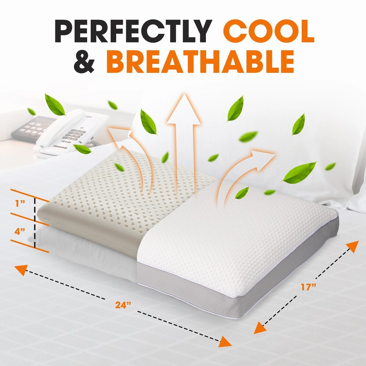 Cheer Collection Dual-Sided Memory Foam Sleeping Bed Pillow