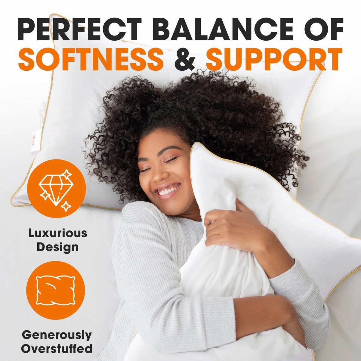 Cheer Collection Hypoallergenic Hollow Fiber Gel Pillows (Set of 2) - White