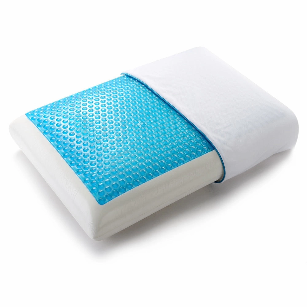 Cheer Collection Memory Foam Pillow with Gel - White