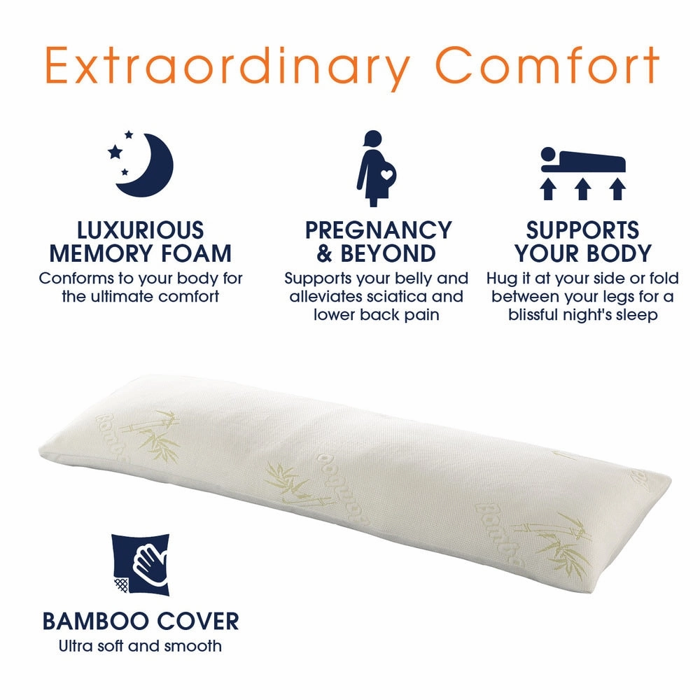Cheer Collection Shredded Memory Foam Body Pillow