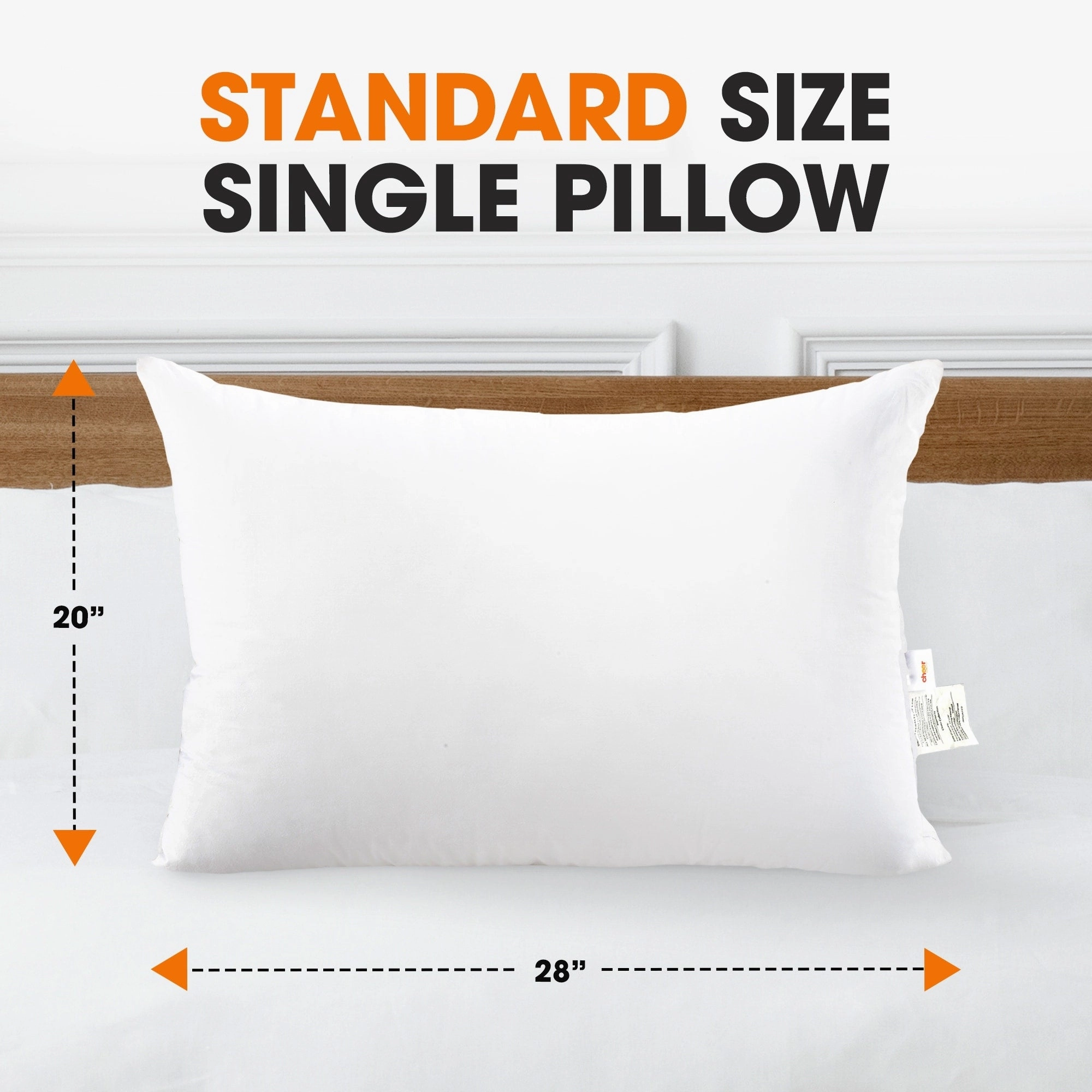 Cheer Collection Soft and Plush White Bed Pillows