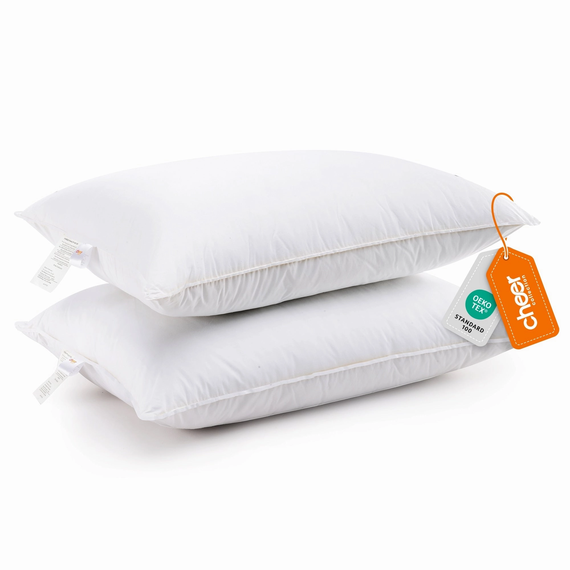 Cheer Collection Soft and Plush White Bed Pillows
