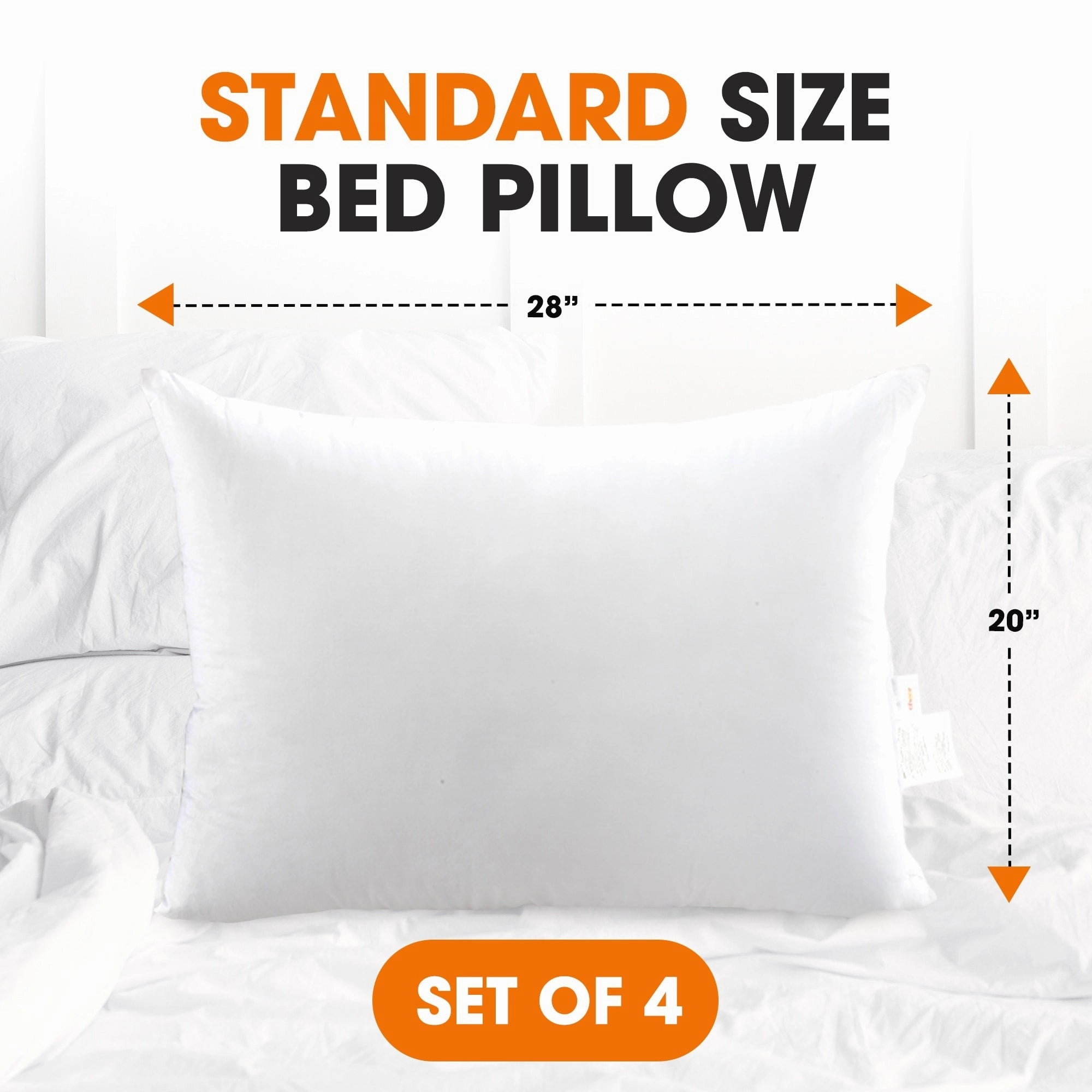 Cheer Collection Soft and Plush White Bed Pillows