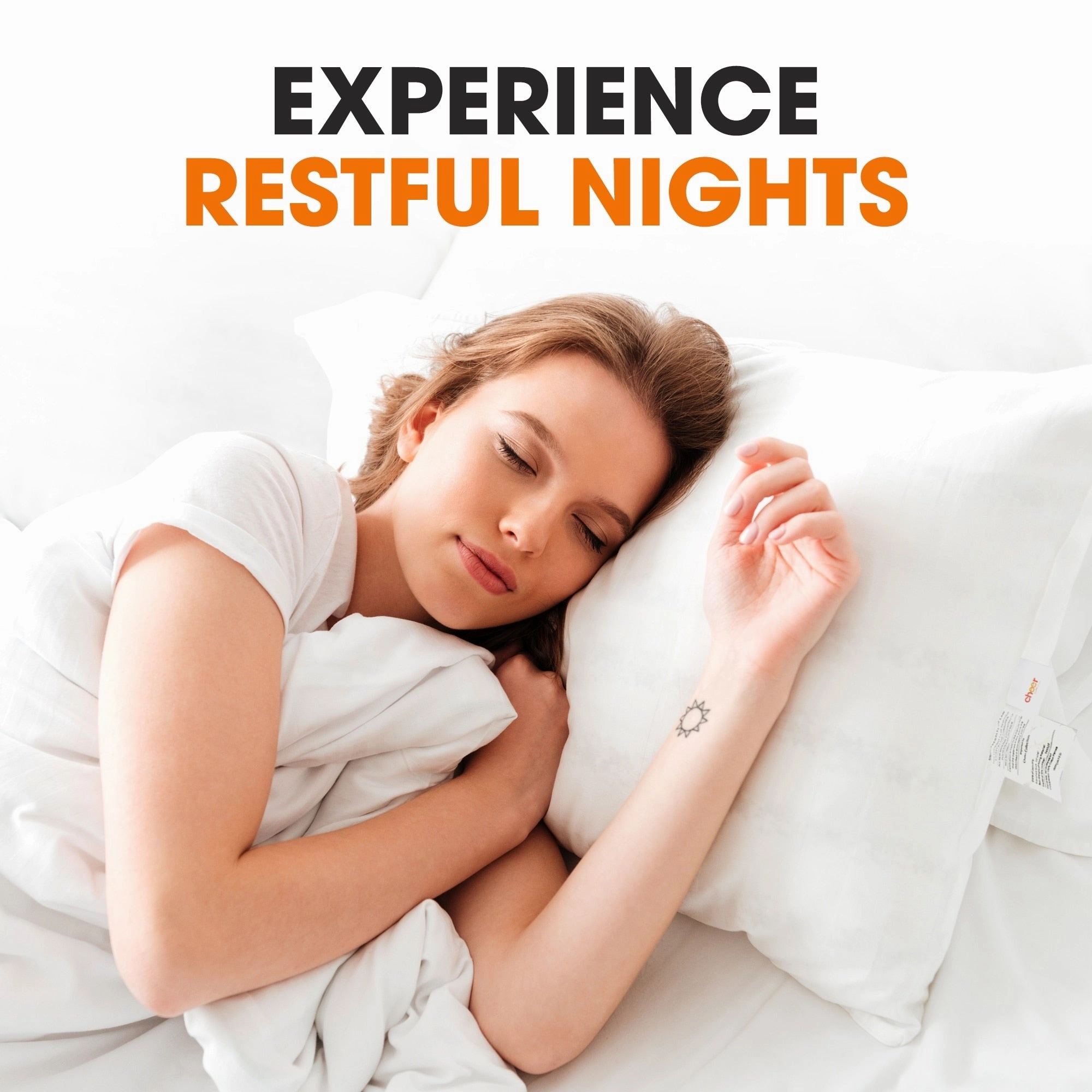 Cheer Collection Soft and Plush White Bed Pillows