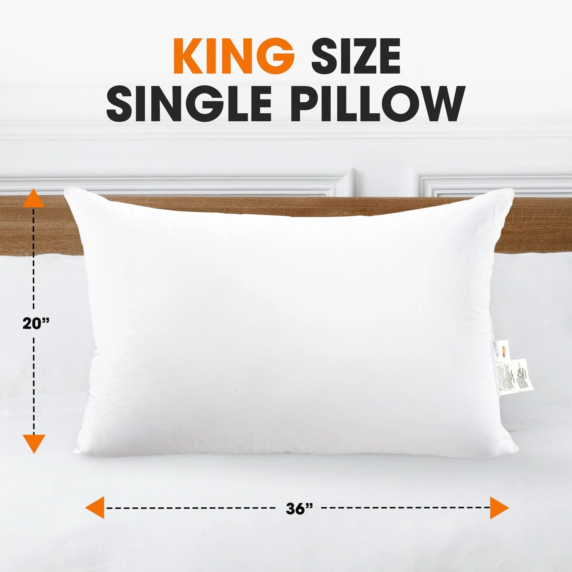 Cheer Collection Soft and Plush White Bed Pillows