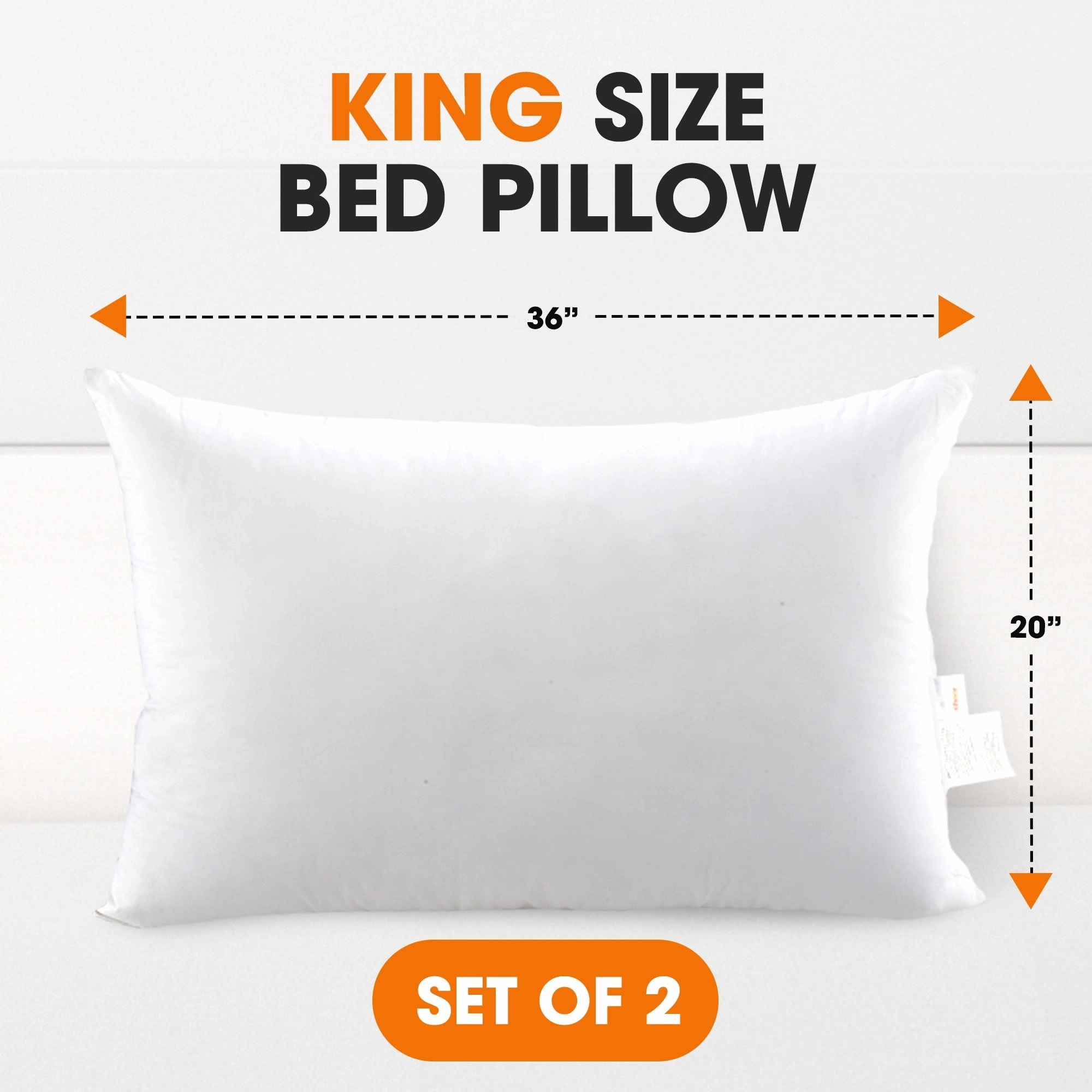 Cheer Collection Soft and Plush White Bed Pillows
