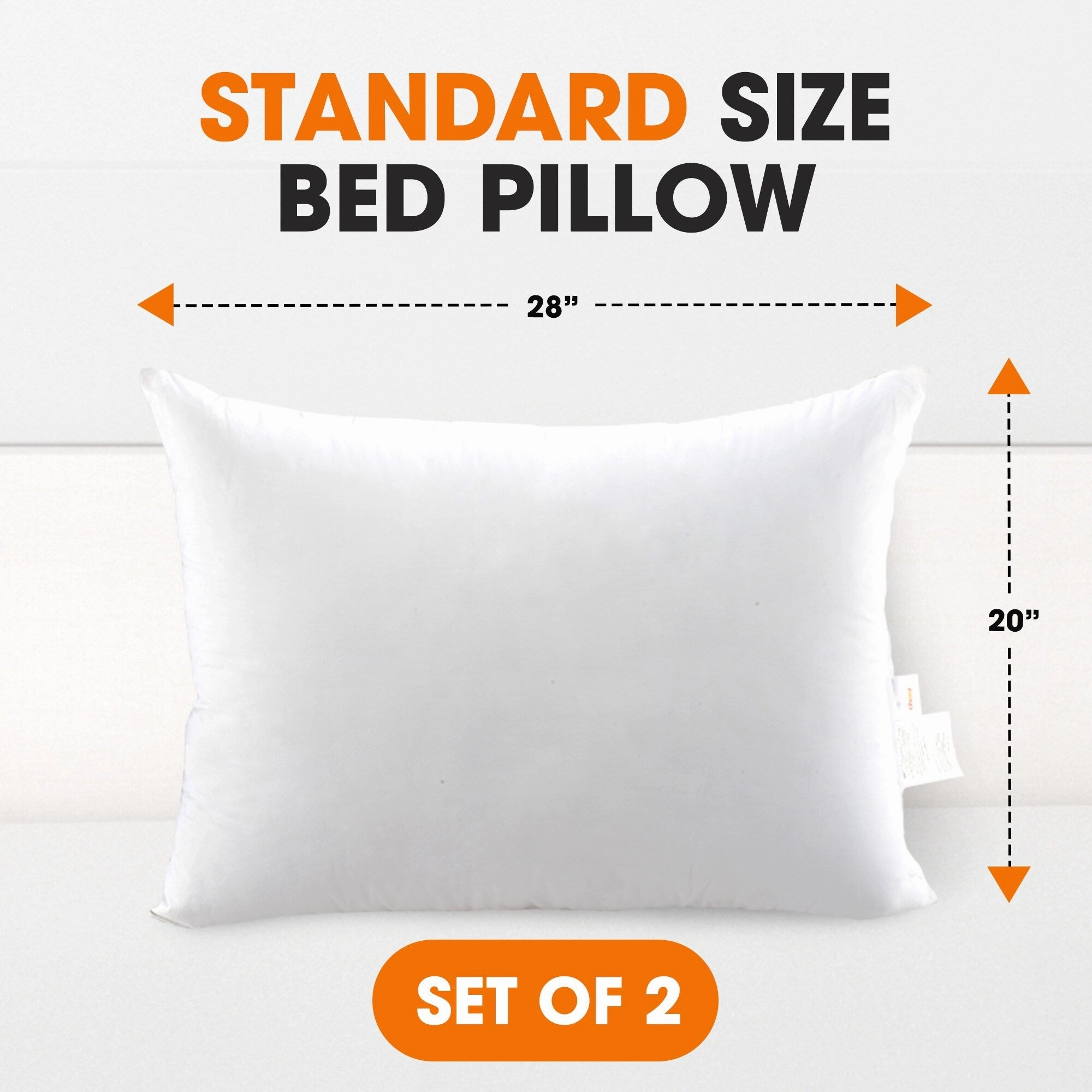 Cheer Collection Soft and Plush White Bed Pillows