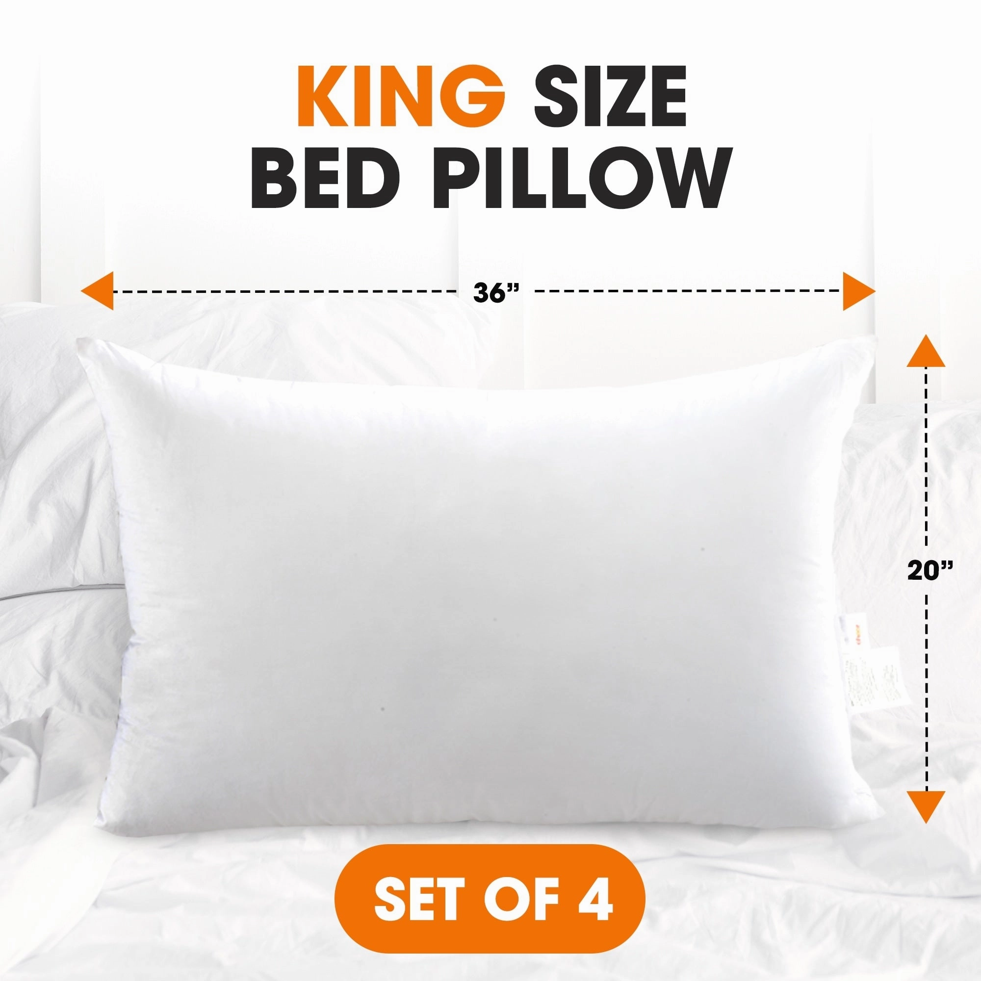Cheer Collection Soft and Plush White Bed Pillows