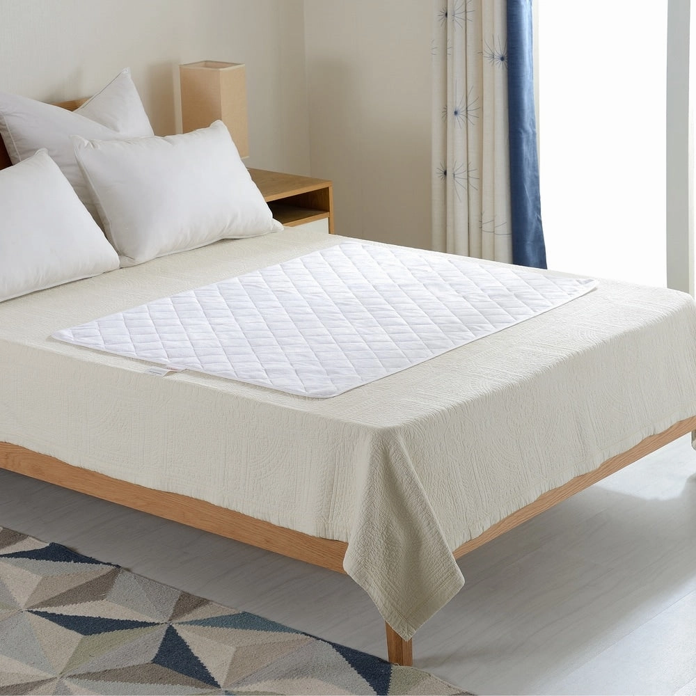 Cheer Collection Terry Rayon from Bamboo Large Waterproof Protector Pad for Adults and Children - White