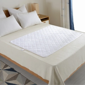 Cheer Collection Terry Rayon from Bamboo Large Waterproof Protector Pad for Adults and Children - White mattress pads,mattress topper,bed protection