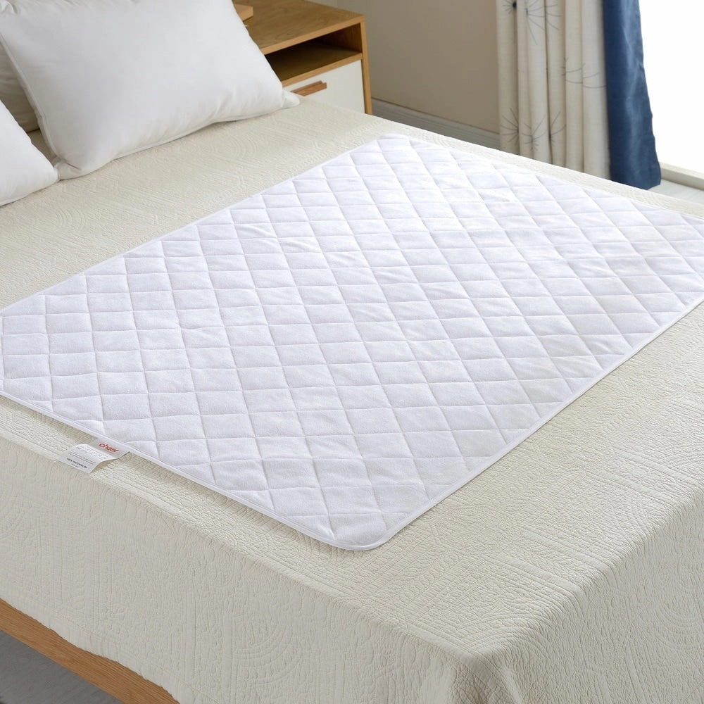 Cheer Collection Terry Rayon from Bamboo Large Waterproof Protector Pad for Adults and Children - White