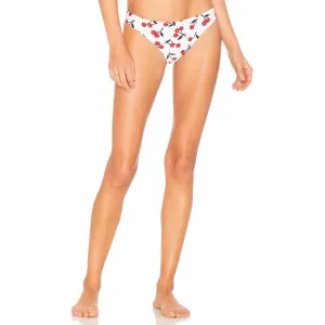 Cherry Classic Bikini Bottom In Ivory Tossed Cherries